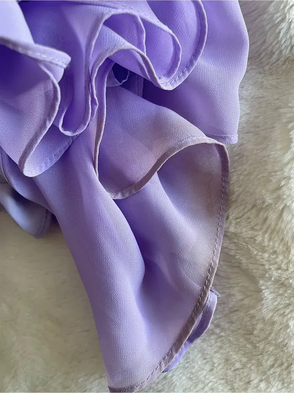 Azazie Emerald Maxi Dress in Lilac Size 6 - Image 8