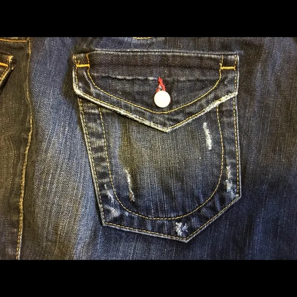 Victoria's Secret London Jean by Distressed Mini Skirt - Image 3