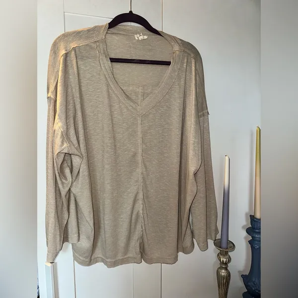NWOT POL Casual Saturday Oatmeal Top - Image 3