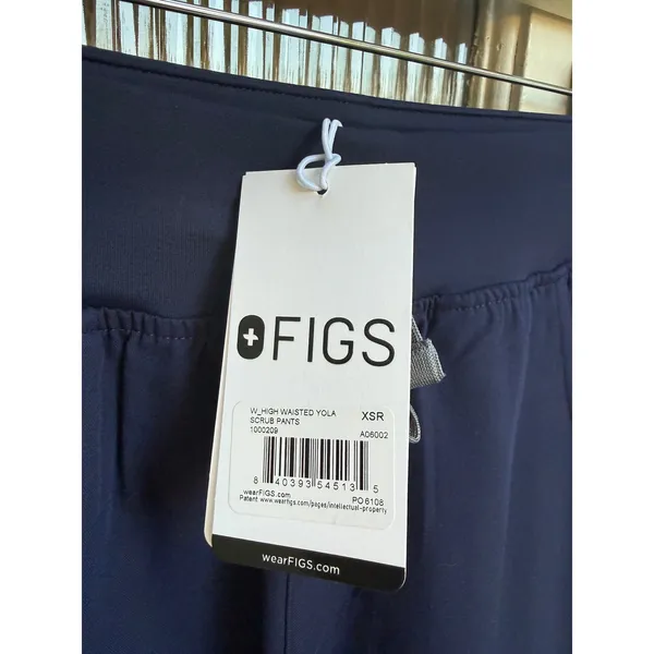 FIGS High Waisted Yola Scrub Pants Navy Blue Technical Collection Size XS - Image 3