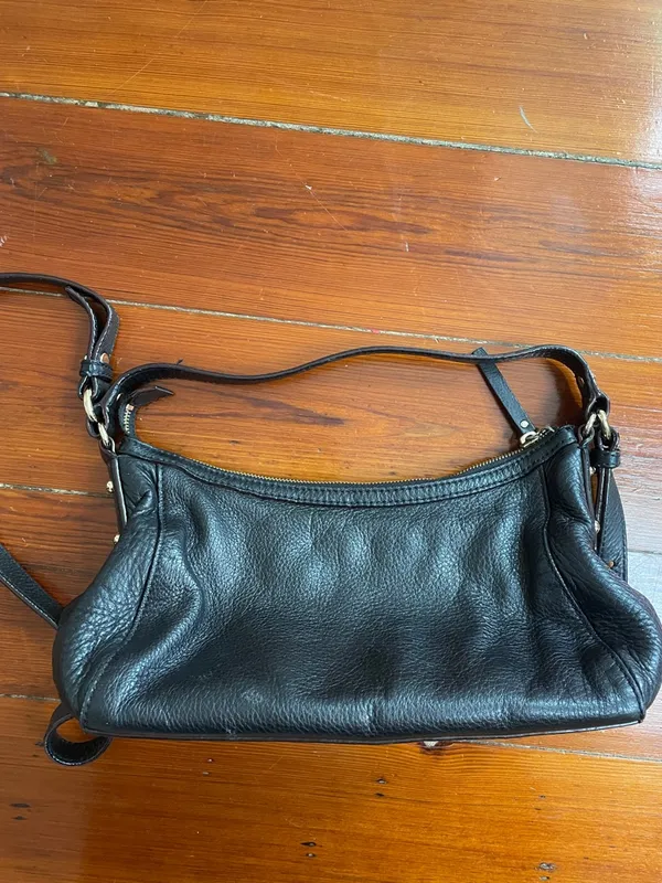 Kate Spade New York Black Pebbled Leather Crossbody Shoulder Bag Classic 🧡🎀 - Image 6