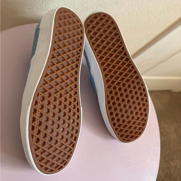 Vans Light Blue Slip on Womens size 7 - Image 12