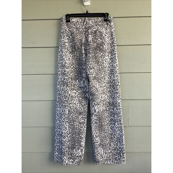 Lioness Leopard Cheetah Animal Print Denim 100% Cotton Jeans Pants Womens XS - Image 7