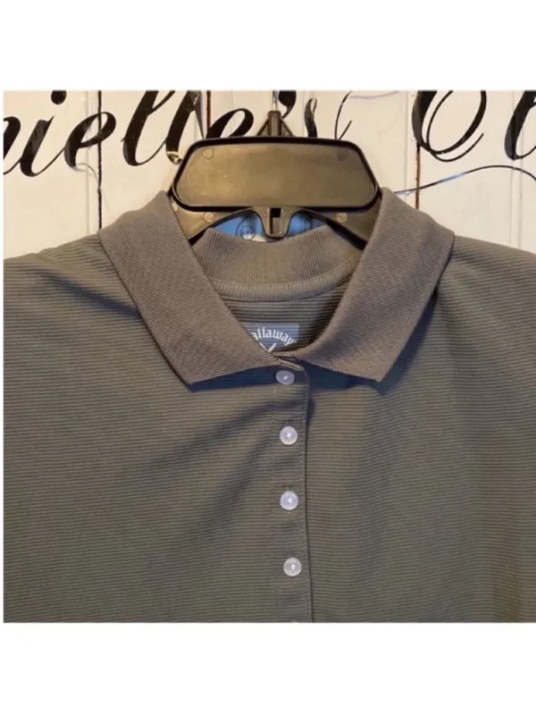 Callaway Golf Polo Smoked Pearl Grey Size M - Image 5