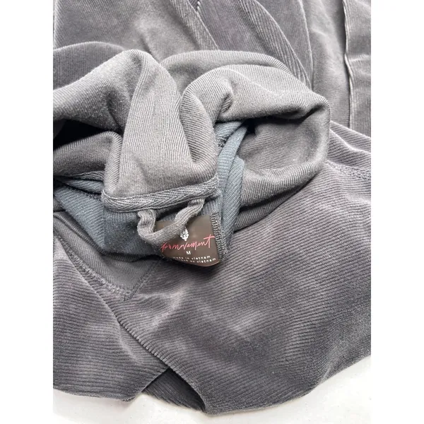 Free People Movement Last Chance Oversize Velour Charcoal Pullover Size M - Image 8