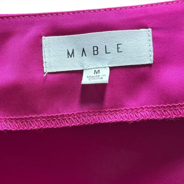 Mable Satin Open Back Halter Drape Neck Mini Dress Pink Medium - Image 4