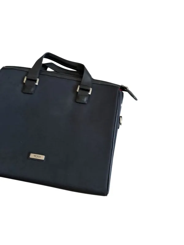 TUMI Black Laptop Computer Crossbody Travel Bag - Image 3