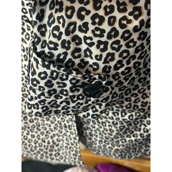 Kate Spade New York Leopard Print Belted Trench Coat Medium - Image 5