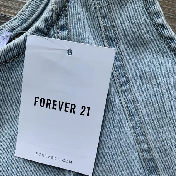 NWT Indigo Rein Forever 21 Light Blue Denim Tank Top S - Image 3
