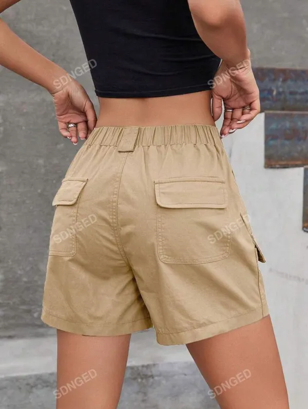 High Waist Cargo Shorts Size XS - Image 2