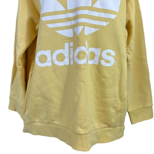 Adidas Trefoil Light Yellow Sweatshirt - Image 3