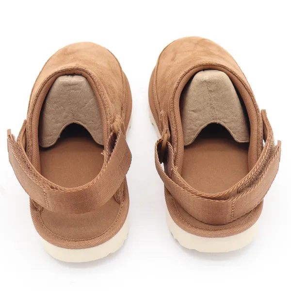 UGG Goldenstar Clog Chestnut Suede Platform Swivel Strap Shoes Size 6 - Image 5