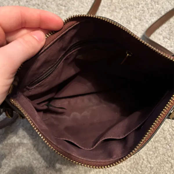 Fossil brown leather medium size crossbody bag‎ - Image 7