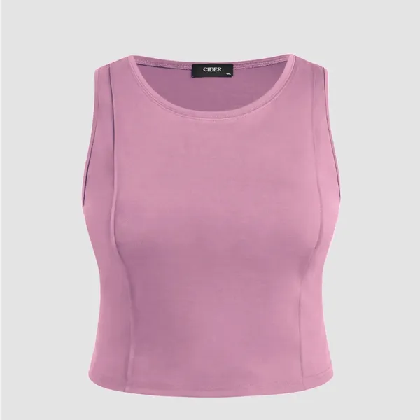 NWT Cider Stitch Tank Top & Elastic Waist Pants Curve Plus Mauve Set Women's 2XL - Image 4