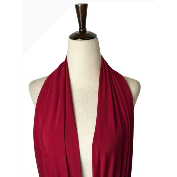 Angel Biba Mini Dress Women 8 Red Plunge Halter Backless Bodycon Party Cocktail - Image 4