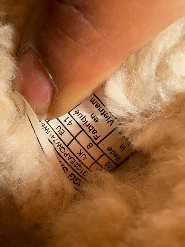 UGG  Chestnut Suede Shearling Cuff Slip-Ons - Image 5