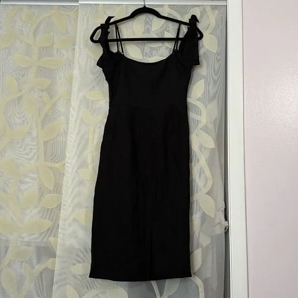 NWT Abercrombie and‎ fitch black dress tie shoulder tall petite size 2 - Image 3