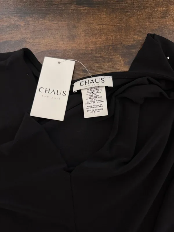 Vintage CHAUS Dress Faux Pearls Gemstones evening semi formal elegant - Image 6