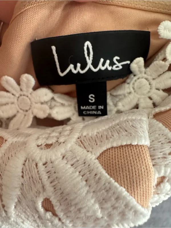 Lulu's Key to My Heart White Lace Strapless Bodycon Dress Size Small - Image 5