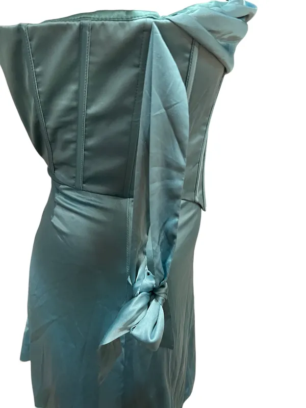 Oh Polly! Off Shoulder Corset Mini Dress in Teal Size 0 NWT - Image 9