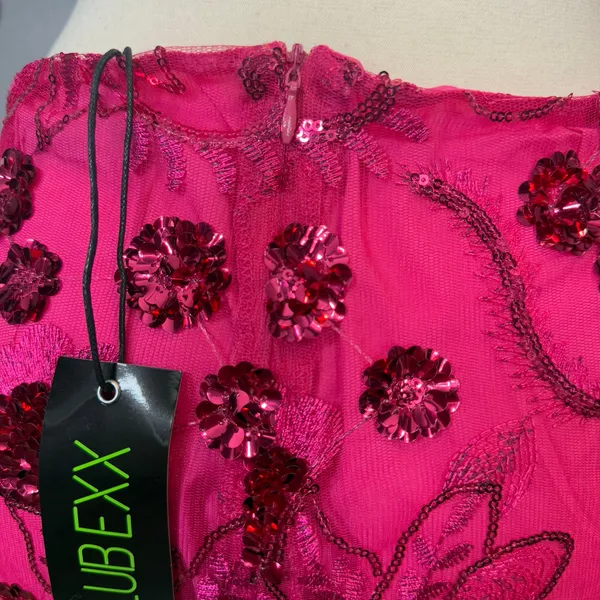 Dolls Kill CLub EXX Fire Alchemy Mini Skirt, Pink, XXL - Image 4