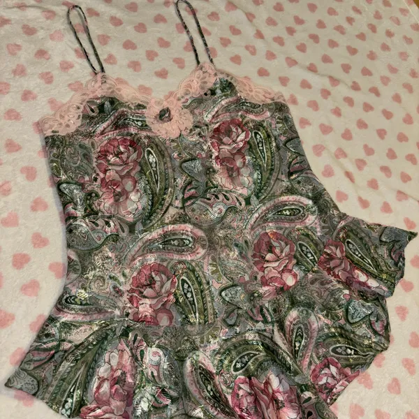 Victoria’s Secret vintage lace lingerie slip dress gold label Size medium - Image 2