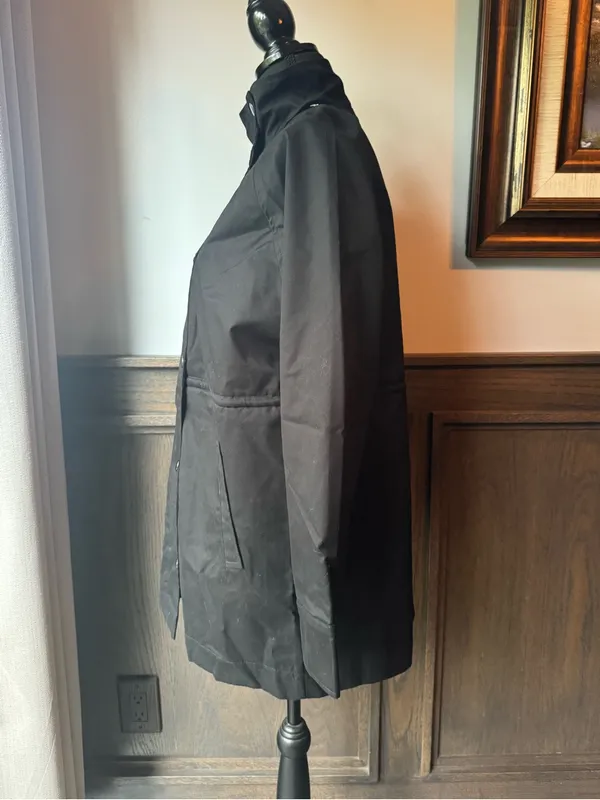A new day Women's BlackDrawstring Waist Parka Jacket small NWT - Image 8