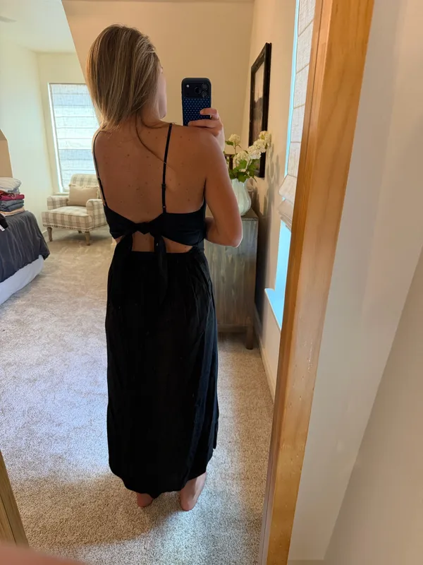 American Eagle Black Halter Maxi Dress - Image 2