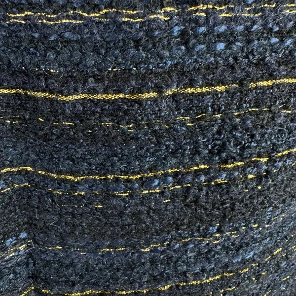 LOFT Blue Gold Shimmery Wool Blend Straight Lined Boucle‎ Mini Skirt Size 12 - Image 3