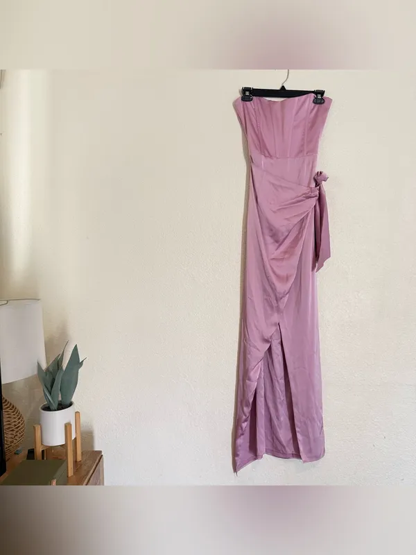 V. Chapman Women's Pink June Corset Strapless Wrap-Tie Dress Size 4 - Image 6