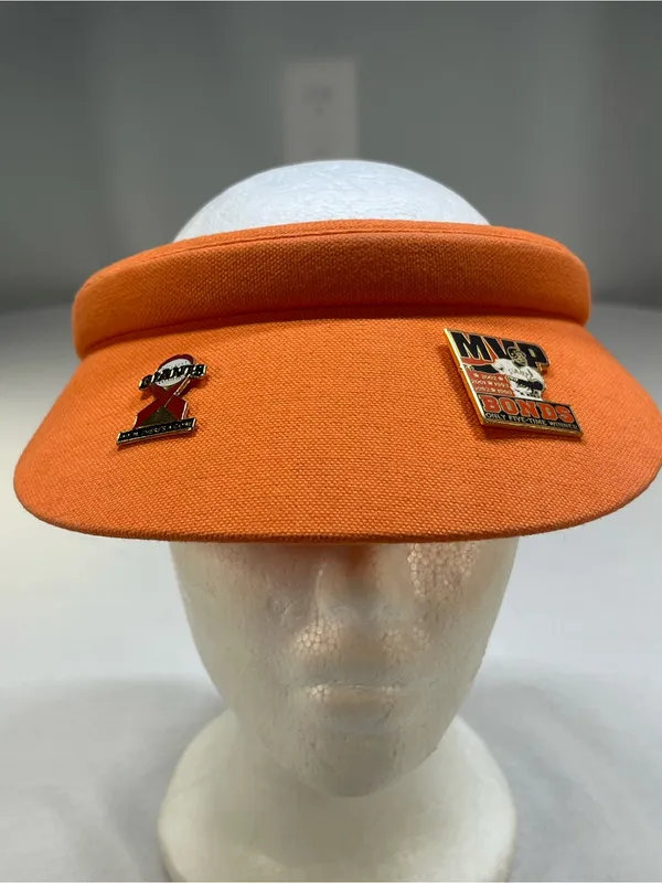 San Francisco Giants Visor Hat w/ Barry Bonds MVP & Until There's A Cure Pins - Image 2