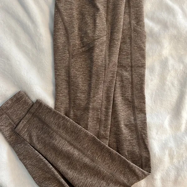 Aerie Leggings w/ pockets - Nude/Heathered Brown - Image 4