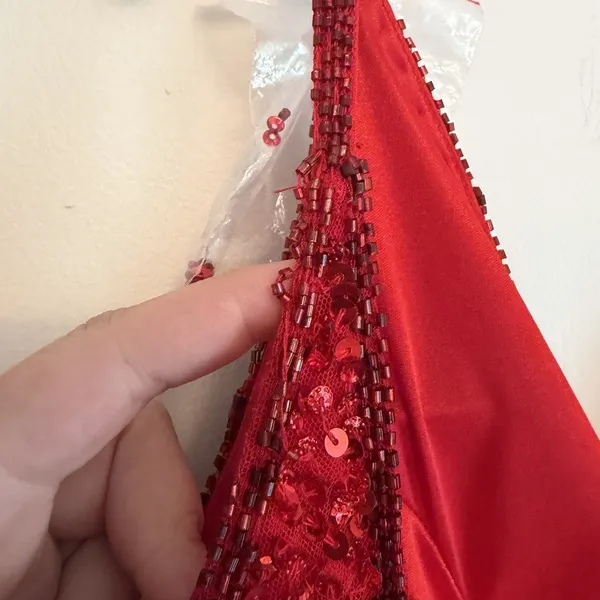 Primavera Couture 3572 Sz 2 Red Cocktail Formal‎ Dress Short Sequin Homecoming - Image 5