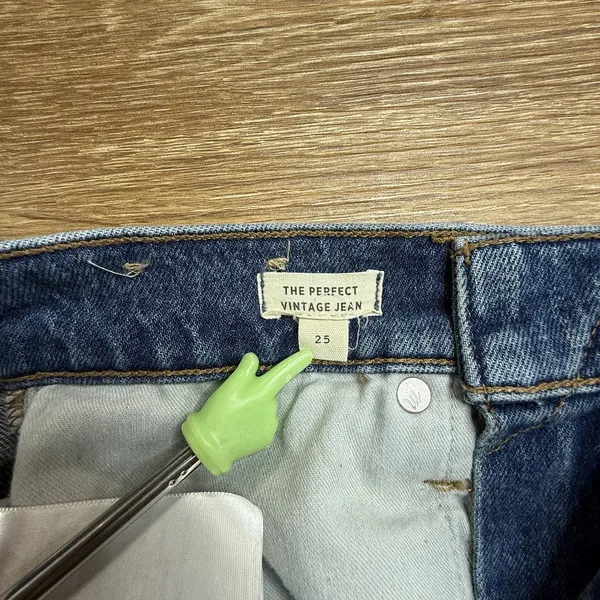 Madewell Perfect Vintage Jeans Womens 25 Blue High Rise Tapered Denim Mom Jeans - Image 4