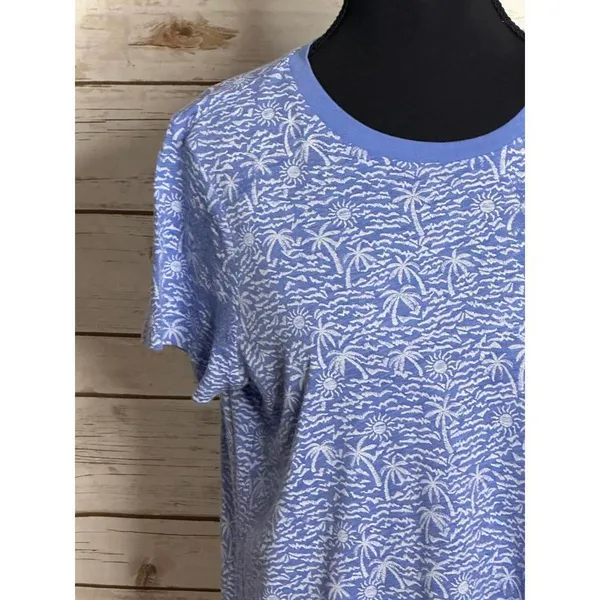 Marine Layer Swing Crew classic light blue/white short sleeve t-shirt Size Small - Image 4