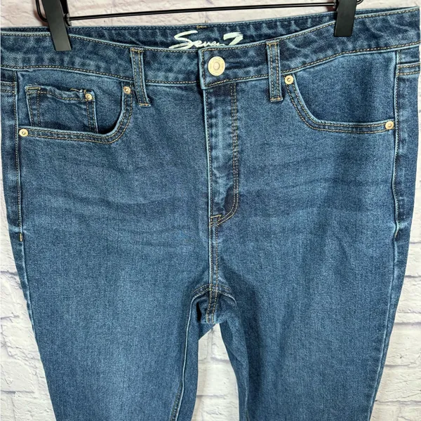 Seven 7 Slim Straight Jeans dark wash women’s‎ size 10 denim pants - Image 2