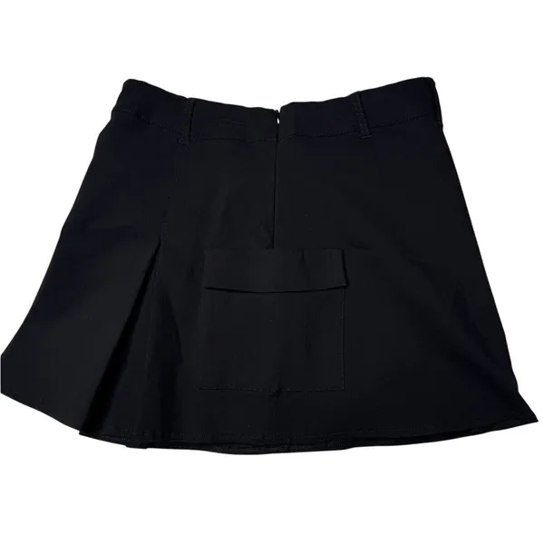Active USA Black Pleated Cargo Skort M Y2K Schoolcore Dark Academia Utility - Image 5