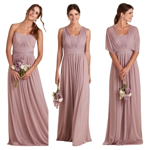 Birdy Grey Mauve Convertible Bridesmaid Dress NWT XS Multiway Gown - Image 2