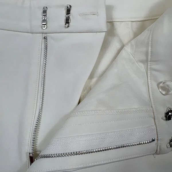 NWT‎ Good American Ivory Cream Wide Leg Trouser Pants High Rise Pants Size 6/28 - Image 6