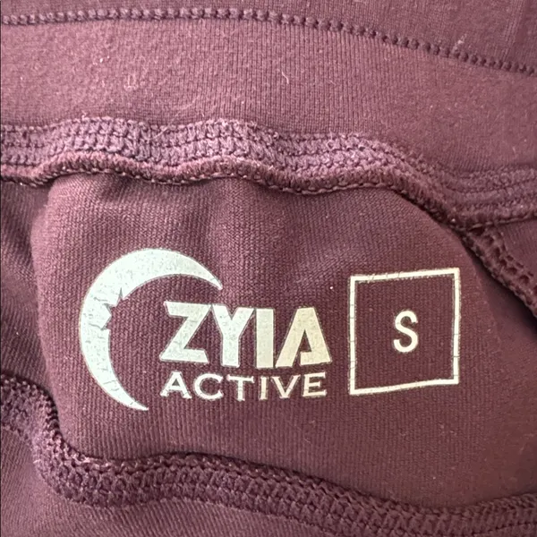 ZYIA Active Unwind Drawstring Tapered Joggers with pockets in Plum, size S - Image 12