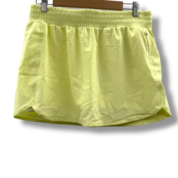 Prana Peak To Pavement Neon Yellow Skort Sz L NEW Activewear Athletic Outdoor‎ - Image 3