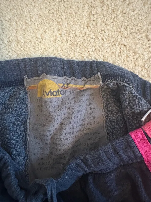 Aviator Nation Sweatpants 5 STRIPE SWEATPANTS CHARCOAL NEON - Image 4