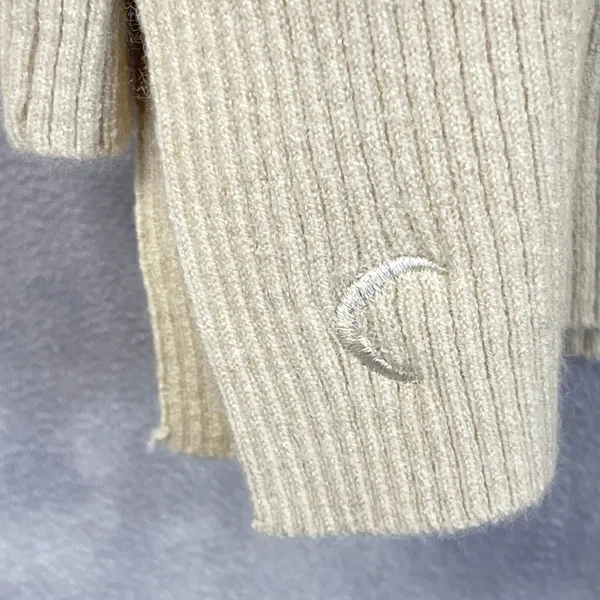 Zyia Active‎ Delphine Ribbed Sweater Women Large Ecru Minimal Athleisure Scandi - Image 7