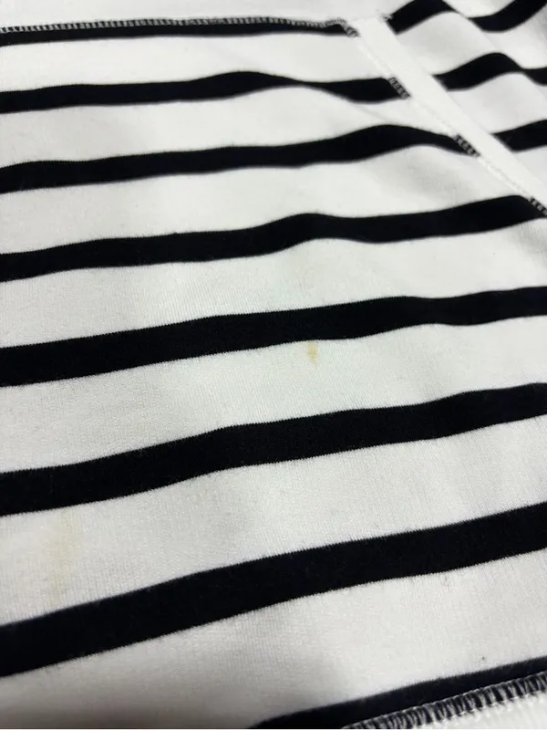 Lauren Ralph Lauren Striped Black & White funnel neck Pullover Sweatshirt large - Image 4