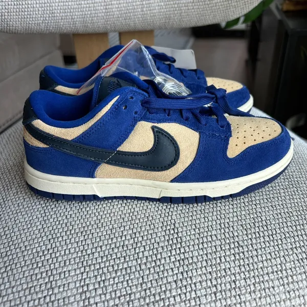Nike Dunks Low Dunk Sneakers in Deep Royal Blue / Sesame / Midnight Navy - Image 3