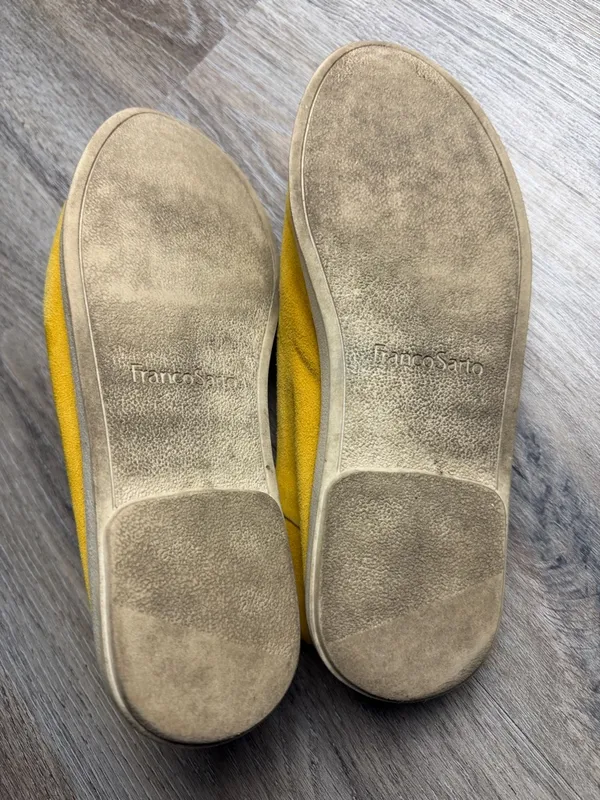 Franco Sarto Mustard Yellow Suede Loafers Slip-On Flats Women’s Size 8.5M - Image 11