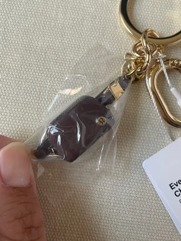 Lululemon Everywhere Belt Bag Charm Keychain - Goodnight Plum/Gold - Image 3