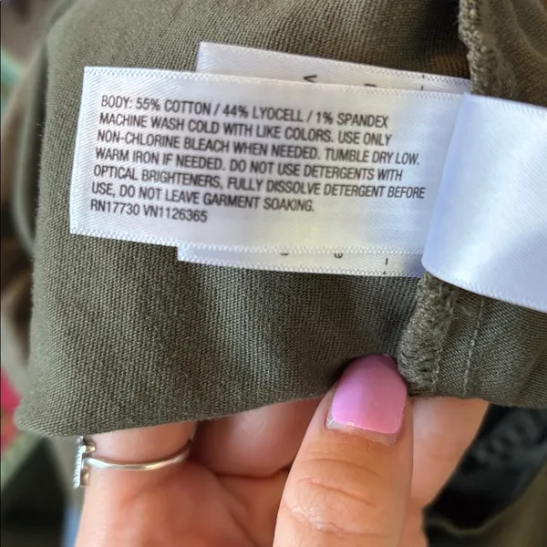 Universal Threads Olive Utility Romper Size 4 - Image 8