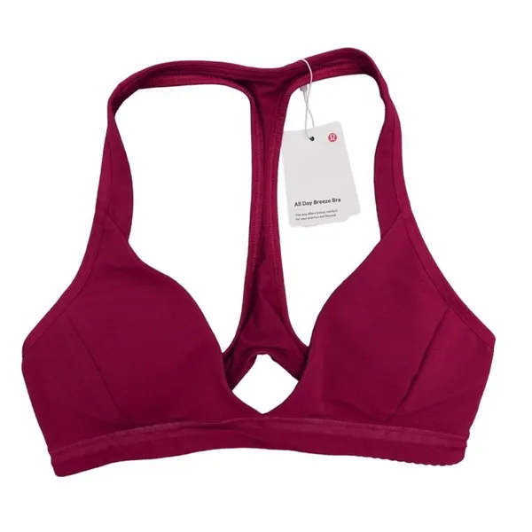 LULULEMON All Day Breeze Bra Magenta Purple, Size 6, NWT - Image 9