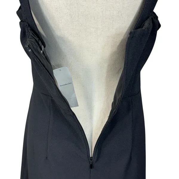 Abercrombie & Fitch Large Midi Dress Square Neck Stretch Empire Waist Sleeveless - Image 9